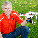 Extension educator and crop science researcher Dennis Bowman is exploring aerial photography and drones.