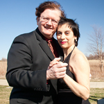 Professor Ron Weigel and his wife, Susana Vazquez Weigel, have been teaching Argentine tango since 1999, and hosting milongas for the Tango Society of Central Illinois, which contributed funds for the purchase of a sculpture titled 