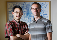 Graduate student Seung Joong Kim worked with chemist Martin Gruebele in researching water's role in protein folding.
