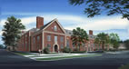 Architectural rendering of Huff Hall with new north addition that will house the Center for Health, Aging & Disability.