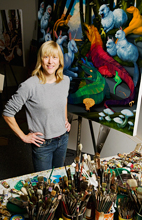 Laurie Hogin's paintings are being featured in a solo 