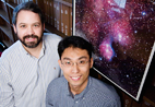Astronomy professor Leslie Looney, left, and graduate student Woojin Kwon have found the first clear evidence for a cradle in space where planets and moons form.