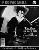 Cover of Propaganda magazine featuring an interview with Robert Smith of The Cure.