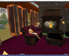 Team leader Jerome McDonough's avatar hanging out in the Graduate School of Library and Information Science space in 