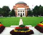 The auditorium at Tsinghua University in Beijing is modeled after the Foellinger Auditorium at Illinois. The Tsinghua campus was designed by T. Chuang, a 1914 graduate of U. of I. School of Architecture.