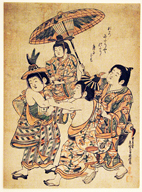 Okumura Masanobu's 1748 print, 