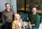 Kirk Erickson, right, a psychology postdoctoral research associate, is the lead author of a study that found that women pondering hormone-replacement therapy should consider regular exercise. Also pictured are co-author Arthur F. Kramer, a Beckman researcher and psychology professor, and Nancy Dodge, senior MRI technologist.