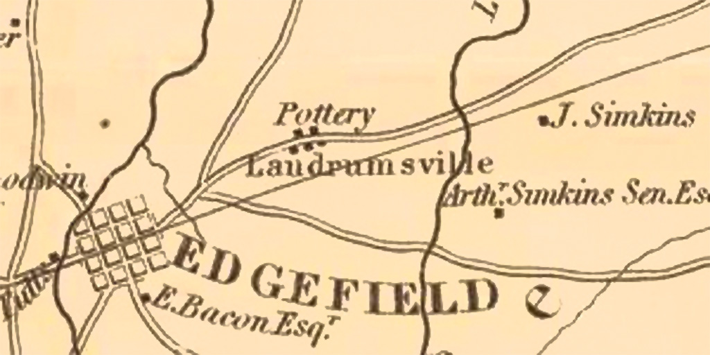 Pottersville (Landrumsville) on an 1825 map.