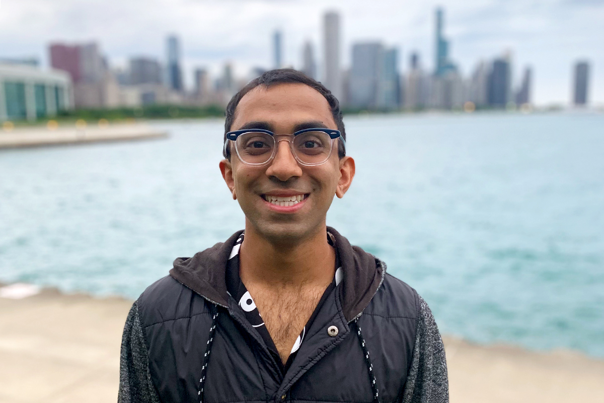 Portrait of Hamed Kadiani, one of 16 Illinois students offered Fulbright grants