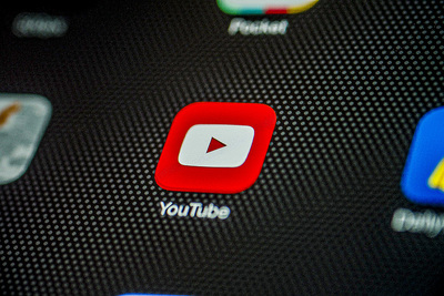 A YouTube icon on a device screen