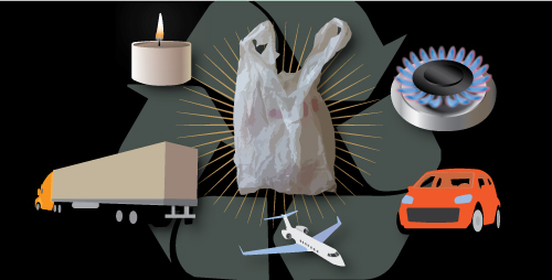 Used plastic shopping bags can be converted into petroleum products that serve a multitude of purposes.
