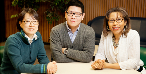 A new study led by Wen-Hao David Huang examines how gender influences perceptions about using Web 2.0 applications for learning. Huang's co-authors were professor Denice Ward Hood, right, and Sun Joo Yoo, a graduate student in human resource development, all in the department of education policy, organization and leadership.