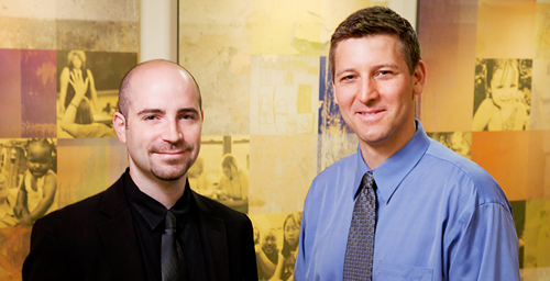 Although TV shows such as "Intervention" purport to reveal the unvarnished truth about addiction and recovery, the shows convey misinformation about treatment availability, practices and success rates, according to a new study by Jason R. Kosovski, left, a scholar of cultural issues in media, and Douglas C. Smith, a professor in the School of Social Work who researches addiction and treatment.