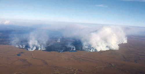 The 2007 Anaktuvuk River Fire burned more than 1,000 square kilometers of tundra on Alaska's North Slope. It was the largest fire in the region since 1950, when record-keeping began.