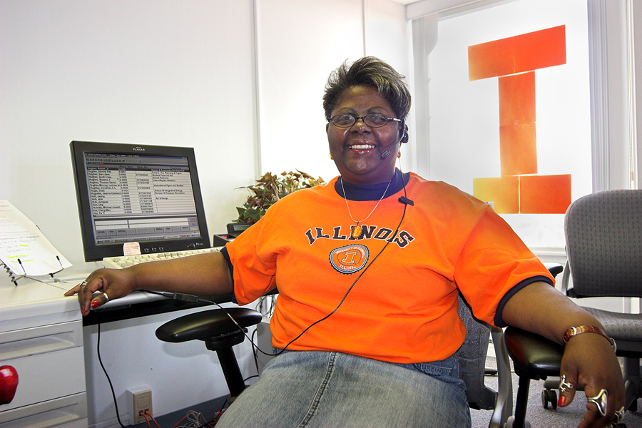 Donna Tinsley is a university operator in Campus Information Technologies and Educational Services.
