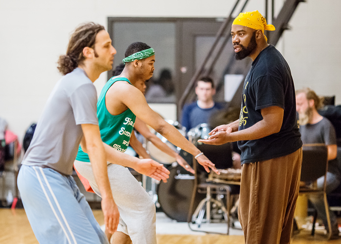 University of Illinois dance teacher Kemal Nance works with students in his African dance class. Hes been an important male role model in a discipline that is overwhelmingly female, said Jan Erkert, the head of the dance department.
