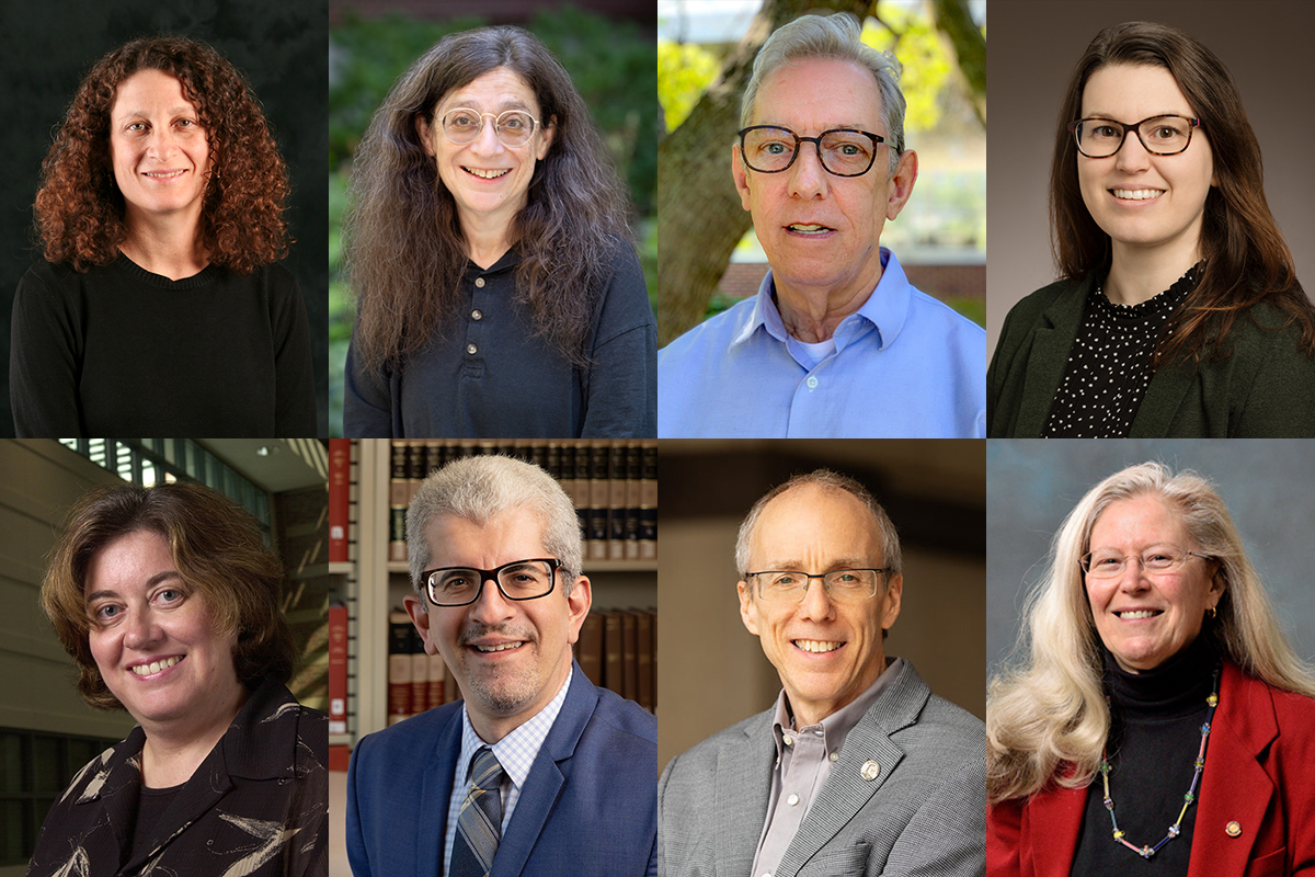 Portrait composite of eight awardees of Campus Awards for Excellence in Faculty Leadership
