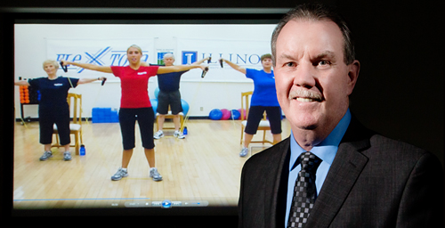 Kinesiology and community health professor Edward McAuley led a new study testing the efficacy of a home-based DVD exercise program for people 65 and older.