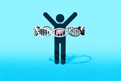 A graphic of a DNA shield guarding a simple human figure with the liver highlighted