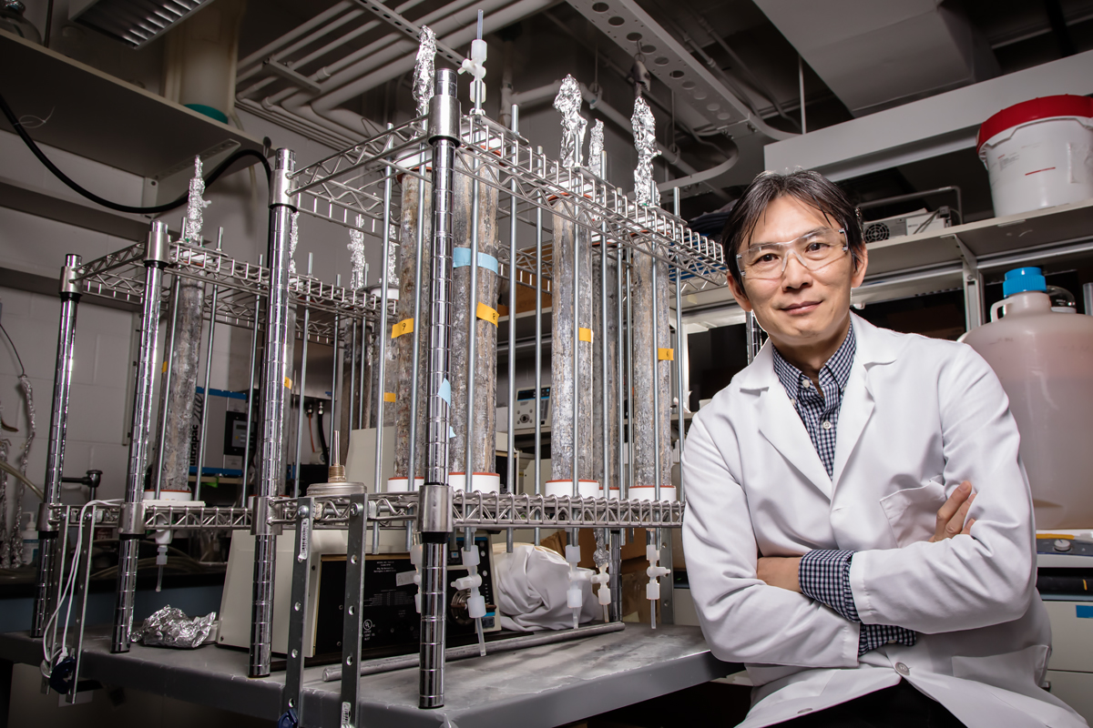 Illinois civil and environmental engineering professor Wen-Tso Liu leads a team of researchers who are studying how microbial communities assemble within indoor plumbing systems.