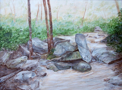 Lori Fuller's paintings will be exhibited at the Illini Union Art Gallery, April 18 - May 31, 2018. A trip to Ramsey Cascades in the Great Smoky Mountains National Park inspired her work.