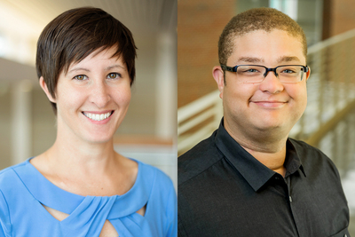 Photos of law professor Michelle D. Layser and urban and regional planning professor Andrew Greenlee.
