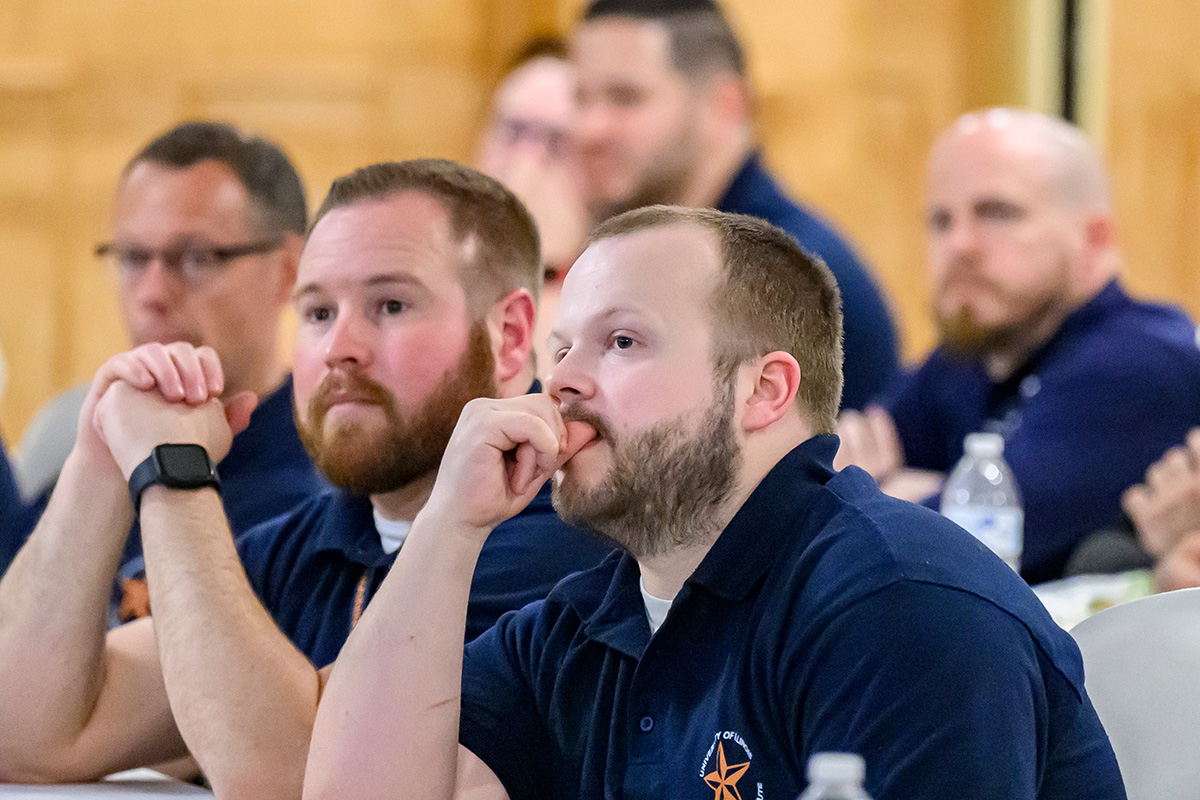 Police recruits listen to the stories of exonerees.